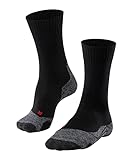 FALKE Herren Wandersocken TK2 Explore M So Wolle Funktionsmaterial antiblasen dick 1 Paar, Schwarz Black-Mix 3010-O, 42-43