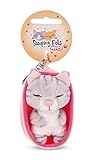 NICI Schlüsselanhänger Sleeping Pets Katze grau getigert 8cm