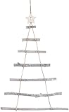 Britesta Holzleiter Tannenbaum: Deko-Holzleiter in Weihnachtsbaum-Form zum Aufhängen, 48 x 78 cm (Weihnachtsbaum Holz, Holzstrickleiter, Weihnachten Baum)