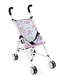 Bayer Chic 2000 Puppenbuggy Roma, Puppenwagen, Mini-Buggy, Flowers, rosa, 601-53, 50 x 29 x 57 cm