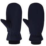 Fäustlinge Damen, Fausthandschuhe Herren, Handschuhe Winter Baumwollhandschuhe, Fleece Skihandschuhe Wasserdicht, Thermo Winterhandschuhe Touch Screen Gloves Mittens Outdoor, Ski, Camping (Herren)