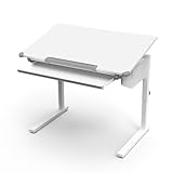 Vicco Kinderschreibtisch Weiß Arc höhenverstellbar — 108x84x68 cm aus Spanplatte — Der Schreibtisch für Kinder und Teenager, bequemer Platz für Lernen und Kreativität