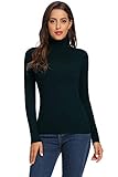 AVACOO Damen Rollkragenpullover Strickpullover Basic Super Soft Pullover 2025 Schwarz S 36