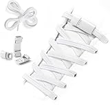 Shecret Elastische Schnürsenkel, Magnetische Stretch Schnürsenkel für Kinder und Erwachsene, No Tie Schnürsenkel, Einstellbare Schnürsenkel Ohne Binden Sind Ideal für Läufer, Wanderer, Weiß