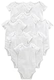 Simple Joys by Carter's Unisex Baby Side-snap Short-Sleeve Shirt Infant-and-Toddler-Bodysuits, Weiß, 3-6 Monate (8er Pack)