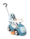Smoby - Maestro Balade Blau - Komfortables Rutscherfahrzeug mit 3 Verwendungsfunktionen, Schiebewagen, Lauflernhilfe und Rutscherfahrzeug, für Kinder ab 6 Monaten