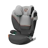 CYBEX Gold Kindersitz Solution S2 i-Fix, Für Autos mit und ohne ISOFIX, 100 - 150 cm, Ab ca. 3 bis 12 Jahre (15 - 50 kg), Lava Grey