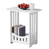 Funktionaler Beistelltisch mit Ausstellungsregal, perfekt für kleine Räume in Wohn- oder Schlafzimmern (einstöckig)