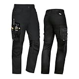 Uvex Echor Herren Premium Arbeitshose - verstärkt mit Cordura - Stretch-Bundhose - Extra Stauraum - Schwarz - Gr 52