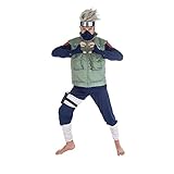 Naruto Kakashi-Kostüm für Herren Lizenz-Verkleidung grün-blau - Blau