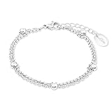 s.Oliver Armband Edelstahl Damen Armschmuck, 16+4 cm, Silber, Kommt in Schmuck Geschenk Box, 2022713