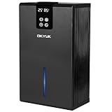 Luftentfeuchter Elektrisch 2700ml, Luftentfeuchter für Zuhause mit automatischer Abschaltung, 7-Farben-LED-Licht, ideal für Wohnmobil, Badezimmer, Schlafzimmer,Keller (Schwarz)