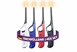 UNILITE 4 x Stabfeuerzeug mit Soft Flame – langes Feuerzeug mit Stab 27,6 cm lang – Elektronik Feuerzeuge – 4 Stück im Set schwarz weiß blau rot – Elekt-rofeuerzeuge mit Gas befüllt & nachfüllbar