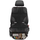 Kindersitzunterlage ISOFIX geeignete Sitzschoner Auto Kindersitz 1 Stück , mit Anti-Rutsch Funktion Autositzschoner, Autositzauflage Sitzschutz, für Babyschale, Kindersitz & Haustiere (Schwarz)