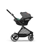 CYBEX Gold Kinderwagen EOS 2-in-1 mit Babyschale Aton B2 i-Size und Babyschalen-Adapter, Reisesystem, Ab Geburt bis 22 kg (ca. 4 Jahre), Lava Grey (Grau)