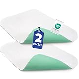 Dreamzie - Inkontinenzunterlage Waschbar 75x90 cm - 2-er Set Matratzenschoner Saugfähig und Wasserdicht - Inkontinenz Bettunterlage 75x90