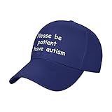 NLWQEKV Baseballkappe mit Aufschrift „Please Be Patient I Have Autism“, verstellbar für Outdoor-Sportmützen