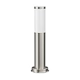 ledscom.de Wegelicht/Pollerleuchte PORU für außen, IP44, 39 cm, edelstahl, 1x E27 max. 40W