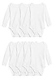Marks & Spencer 7Er-Pack Langarm-Bodys Aus Reiner Baumwolle (2,3 Kg – 3 J.) Weiss 0-3 Monate