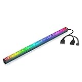 AsiaHorse PC ARGB Lichtleiste für Mainboards, 5V 3Pin Gaming Strip für PC Gehäuse, Magnetische RGB LED Strip Kompatibel mit Aura SYNC/Gigabyte RGB Fusion/MSI Mystic Light Sync, Augen Schützen, 28CM