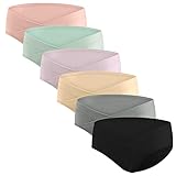 HBselect 6er Unterhosen für Schwangere Umstandsmode Hösschen Damen Unterwäsche aus Baumwolle Schwangerschaft Postpartum Slip