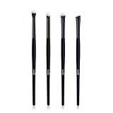 MSQ 4 Stück Augenpinsel Pinselset Makeup Lidschatten Pinselset Makeup Blender Pinsel Augen Pinselsets Blending Brush Augenpinsel Set Make up Pinsel Set Lidschattenpinsel schwarz