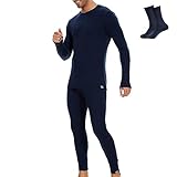 MERINNOVATION 100% Merino Unterwäsche Herren Set Leicht, Mittelgewicht, Thermounterwäsche Merinowolle, Langarm Shirt und Hose
