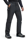Libin Thermohose Herren Winter Softshellhose Wasserdicht Winddicht Gefüttert Skihose Wanderhose Winterhose Outdoorhose Schneehose Regenhose Trekkinghose, DunkelgrauXL
