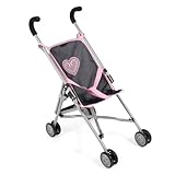 Bayer Chic 2000 Puppenbuggy Roma, Puppenwagen, Mini-Buggy, 50 x 29 x 57 cm, Melange Grau-navy