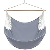 AMANKA XXL Hängesessel Grau 185x130 cm belastbar bis 150kg - Hängestuhl Indoor und Outdoor – dekorativer Hängesessel für Garten - Sitzsack zum Hängen – Hängesitz für kleinen Balkon