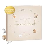 mintkind® Kindergarten Freundebuch Wald, Freundschaftsbuch zum Ausfüllen, Freundebuch für den Kindergarten Mädchen und Jungen, kinderfreundliche Vorlagen und niedliche Illustrationen