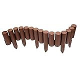 Palisade Rund 2,20m - braun | Beetumrandung, Rasenkante, Beeteinfassung, Gartenpalisade