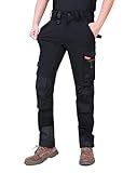 WORK IDEA Herren Slim-Fit Stretch Arbeitshose: Kritische Stoffbereiche aus Cordura – strapazierfähige Eleganz für vielfältige Arbeitsanforderungen.