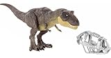 Jurassic World GYW84 - Tyrannosaurus Rex Figur Camp Cretaceous Dino-Flucht Spielzeug mit Stampfbewegung, bewegliche Gelenke, authentisches Dekor, Dinosaurier Spielzeug Geschenk für Kinder ab 4 Jahren