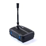 BluGarda BluFilter 1011-3-in-1 Teichpumpe mit Filter - Teichfilteranlage & UV-C Filter - 11W UVC Klärer Lampe - Für Fischteich & Kleine Teiche - Filterpumpe Komplettset - 1.000 L/h