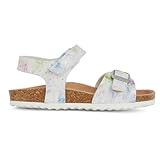 Geox J Adriel Girl C Sandal, White/PINK, 36 EU