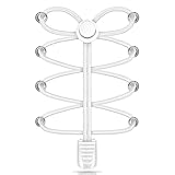 AIXMEET 1 Paar Elastische Schnürsenkel Ohne Binden, 100CM Sport Schnürsenkel mit Schnellverschluss, Gummi Schnürsenkel für Kinder, ältere Menschen, Läufer (1 pair pure white)