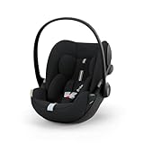 CYBEX Gold Babyschale Cloud G i-Size Plus, Inkl. Neugeboreneneinlage, Ab Geburt bis ca. 24 Monate, Für Kinder ab 40 cm bis 87 cm, Max. 13 kg, Moon Black