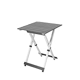 CAMPWERK Alu Camping Beistelltisch, Campingtisch, Klapptisch, Gartentisch, Camping Möbel, Faltbar & Tragbar, Leichtes Aluminiumgestell, 50 x 45 cm
