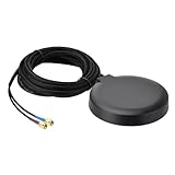 Superbat 4G LTE GPS Magnetantenne mit Dual SMA Stecker, 3m Kabel -Klebe- & Magnetmontage - Kompatibel mit Auto, LKW, Boot, IoT, M2M Geräten, Industriellen Routern, GPS Trackern & Sicherheitssystemen