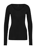 ONLY Damen Longsleeve Onllive Love Life Basic Damen-Shirt 15204712 Black M