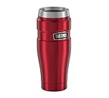 Thermos Thermobecher Stainless King, Kaffeebecher to go Edelstahl rot 470ml, Isolierbecher spülmaschinenfest, dicht, 4002.248.047, Tea to Go 7 Stunden heiß, 18 Stunden kalt, BPA-Free