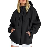 Generisch Regenjacke Damen Leicht Softshelljacke - Sommerjacke Atmungsaktiv Fahrradjacke Übergangsjacke Ultraleicht Funktionsjacke Dünne Outdoorjacke Wasserdicht Windbreaker