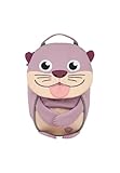 Affenzahn Kleiner Freund Kindergarten-Rucksack für 1-3 Jährige Ergonomisch Reflektierend Ziehzunge mit Namensschild Otter - Braun