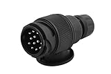 HELLA Anhängerstecker 13 Polig 12V Schraubkontakt ISO: 11446 - ohne Kappe für PKW Anhänger Wohnmobil Wohnwagen Kfz Traktoren - 8JA 005 951-001
