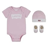 Levi's Kids Classic batwing infant hat bodysuit bootie set 3pc Baby Jungen Fairy Tale 0-6 Monate