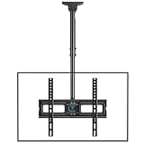 TV-Deckenhalterung – TV-Halterung neigbar und schwenkbar, verstellbar für Bildschirme von 26 bis 65 Zoll – Dachhalterung Full-Motion trägt 50 kg mit VESA 400 x 400 mm