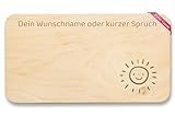 Frühstücksbrettchen Holz - Wunschtext - Sonne Sonnen Sonnenschein Motiv Geschenk mit Name Text Spruch individuelle Gravur - 22x12 - Holz - kleine geschenke für jedermann