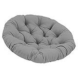 Baoblaze Gartenstuhl Kissen, 60 cm Rundes Sitzkissen, Gemütliches Stuhlauflage, Abnehmbar Sitzkissen Outdoor/Indoor, Stuhlauflagen für Schlafzimmer, Familienzimmer, Kissen für Hängesessel, Dunkelgrau