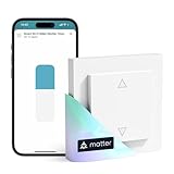 Meross Matter Smart Rolladenschalter WLAN 55x55mm, Smart Home Rolladensteuerung für Jalousien kompatibel mit Apple HomeKit, Alexa und Google Home(NEUTRALKABEL ERFORDERLICH)